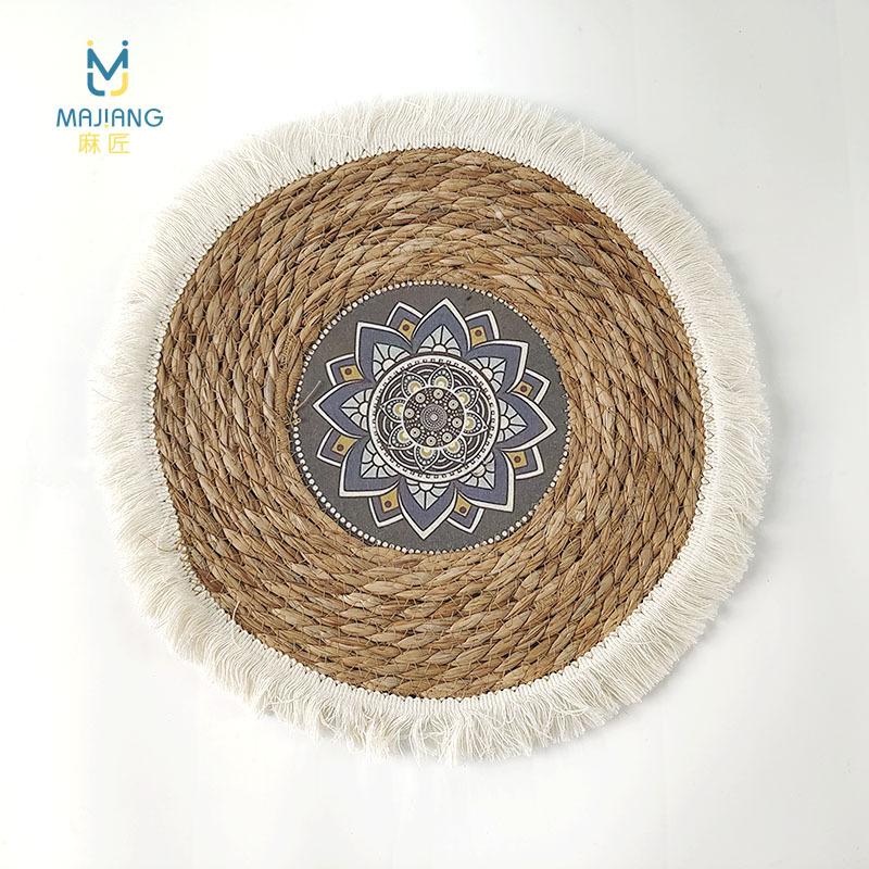 술이 달린 부들 밧줄 패턴 1개 25CM 약 52g