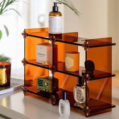 Ins Nordic-style multi-functional acrylic storage rack, freely combinable desktop organizing cup holder and display shelf
