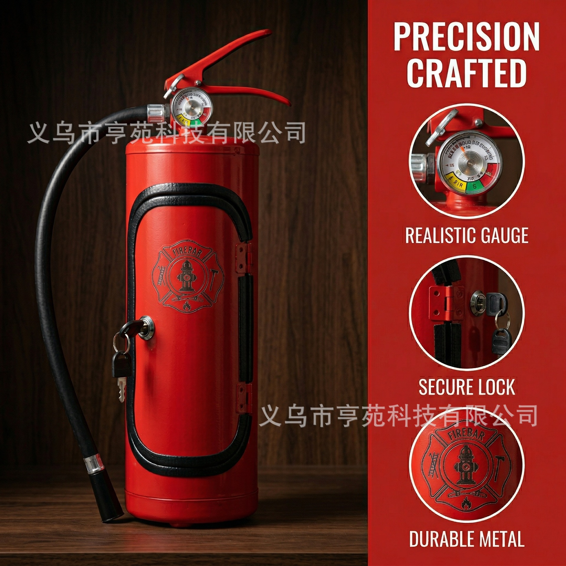 Cross-border Amazon Mini Fire Extinguisher Wine Cabinet Decorations Home Ornaments Metal European and American Courtyard Creative Ornaments