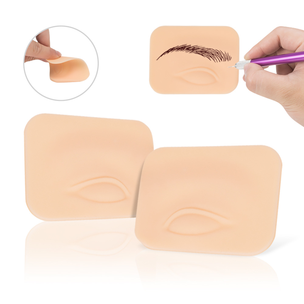 Silicone practice skin3D eyebrow and eye...