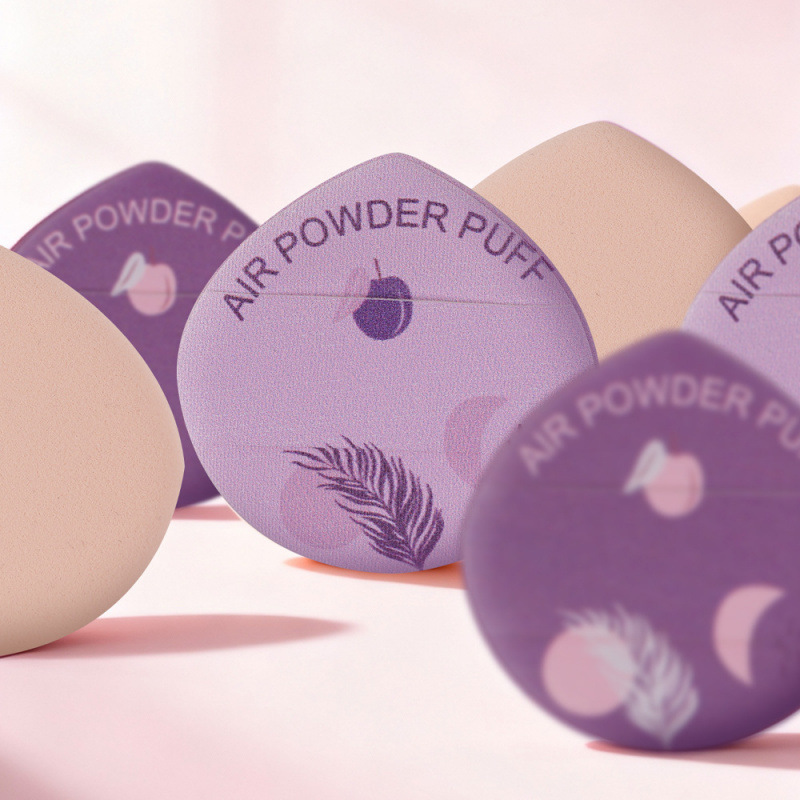 Grape Series Matte Cushion Puff Does Not Absorb Powder, Applies Makeup Evenly, Dry and Wet Use, Highlighter Loose Powder, Touch-Up, Compact and Portable, Dual-Use