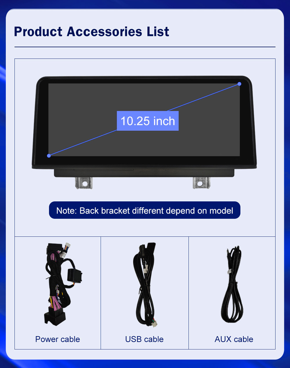 10.25'' Car Multimedia Display for Bmw 1/2 Series Nbt System Bluetooth Wireless Carplay