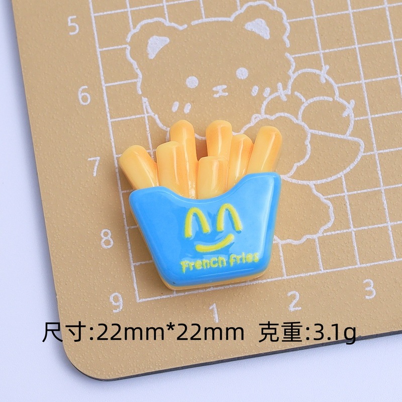 美味薯条食玩卡通diy饰品配件洞洞鞋扣材料奶油胶树脂小配件批发|undefined