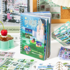 语闲切膜线圈贴纸书 时间重塑 梦核风素材手帐装饰咕卡拼贴
