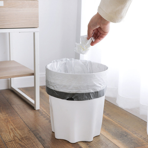 Drawstring garbage bag household thickened portable kitchen enlarged wholesale plastic bag extra thick automatic closing zipper bag