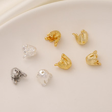 镀18K金高保色diy手工古风发簪新娘头饰串珠饰品配件材料紫荆花蕊