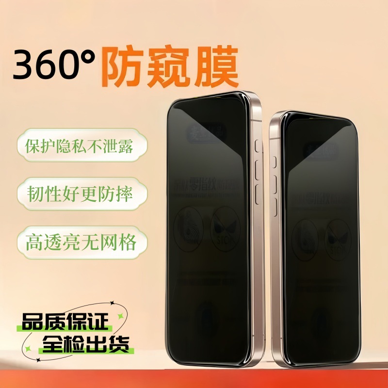 [360-Degree Anti-Peeping Film] Suitable for Apple 16Pro Anti-Peeping Tempered Film 17Promax Frosted Anti-Fingerprint Film