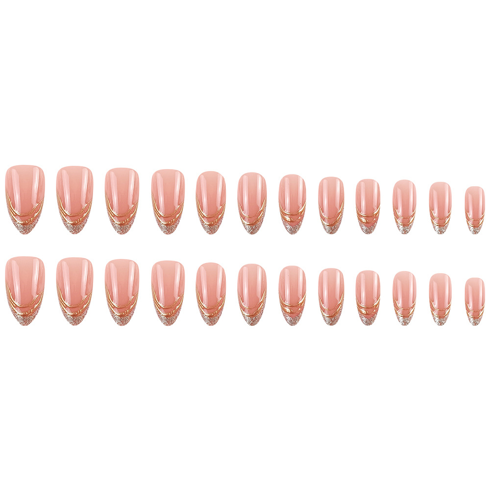 Nuevos productos europeos y americanos, uñas, uñas, uñas, uñas, uñas, uñas, almendras, oro, dopamina, uñas