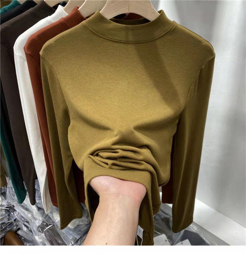 Women's T-shirt Long Sleeve T-shirts Simple Style Solid Color display picture 7