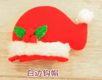 Jin Ming Guan nuevo producto de decoración de Navidad LED con lámpara sombrero de Navidad abrazadera para el cabello BB abrazadera para el cabello una variedad de opciones image 9