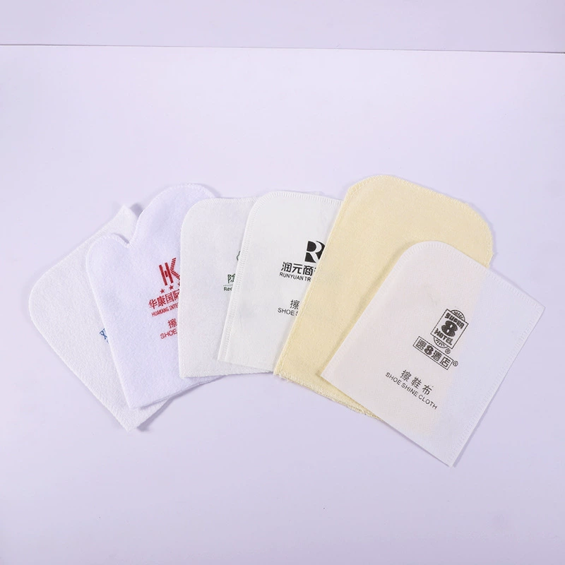 Гостиничная одноразовая салфетка для чистки обуви бумага для чистки обуви гостиничная гостевая комната из нетканого материала ручной формы, фабрика для стирки в наличии оптом