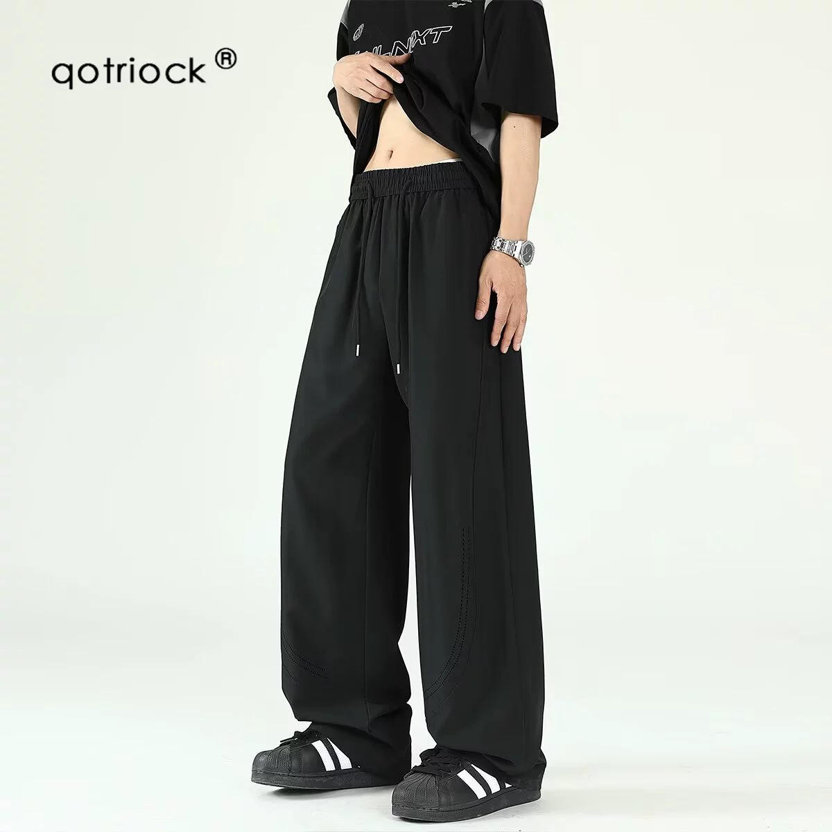 Summer thin trousers, loose straight fit