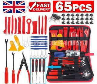 Digər kuzov və aksesuarlar — removal pry tool set - 65-piece-canvas-bag-set-red-nylon