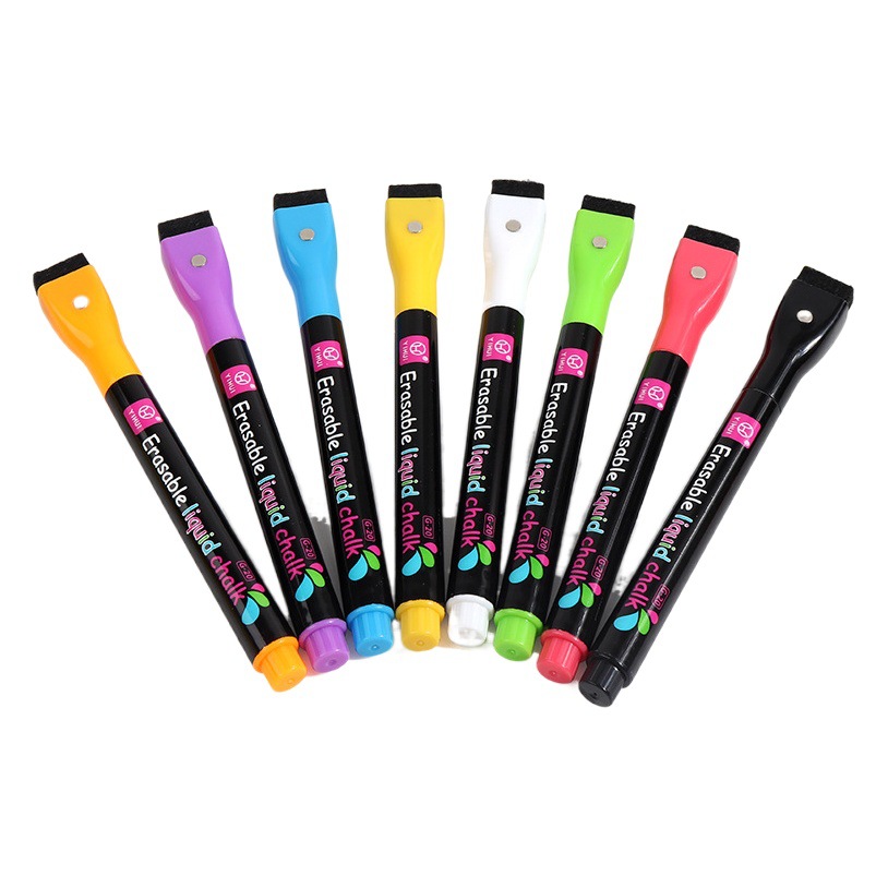 Tablero de luz LED Pluma sin polvo líquido tiza borrable publicidad electrónica resaltador pizarra graffiti tiza soluble en agua