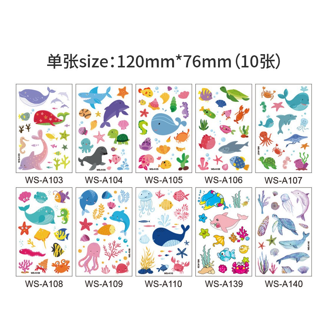 Set de Tatuajes Temporales Infantiles de Papel para Cuerpo image 13