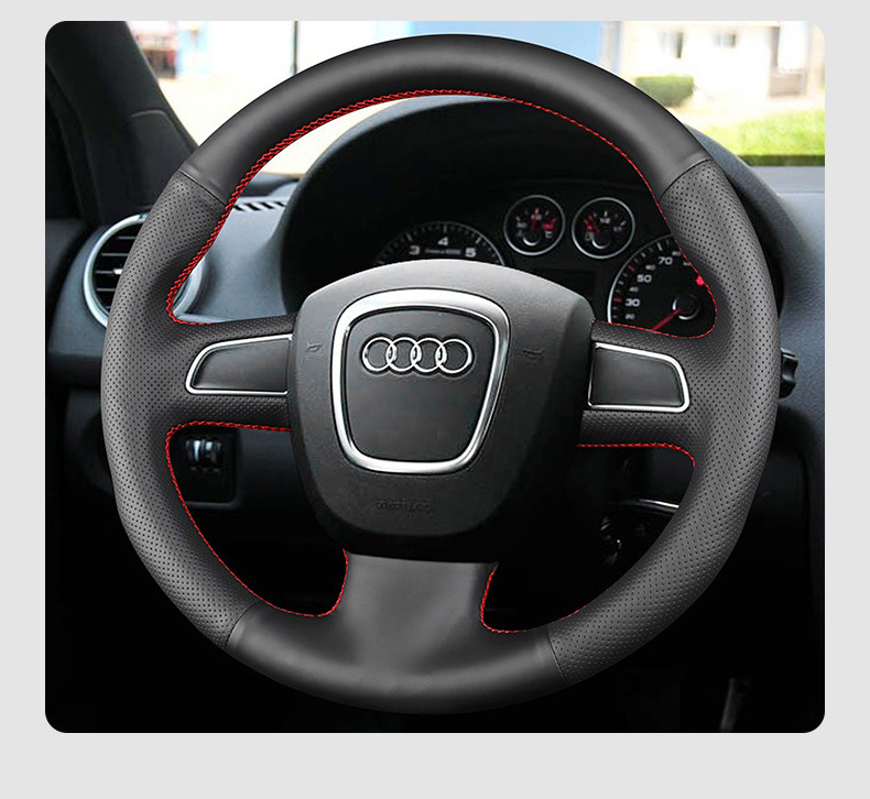 Suitable for Audi steering wheel cover leather hand sewing 08 Audi S4 A4 A5 S6 10 S5 A6 special handle