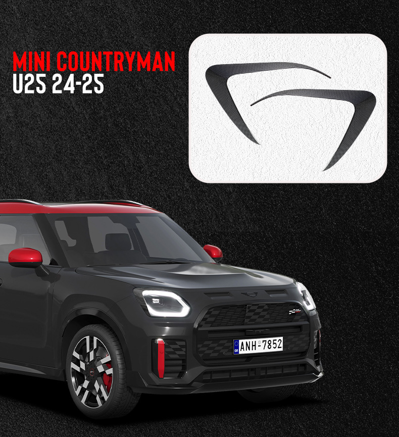 Headlight Decoration Cover Carbon Fiber for BMW MINI Cooper