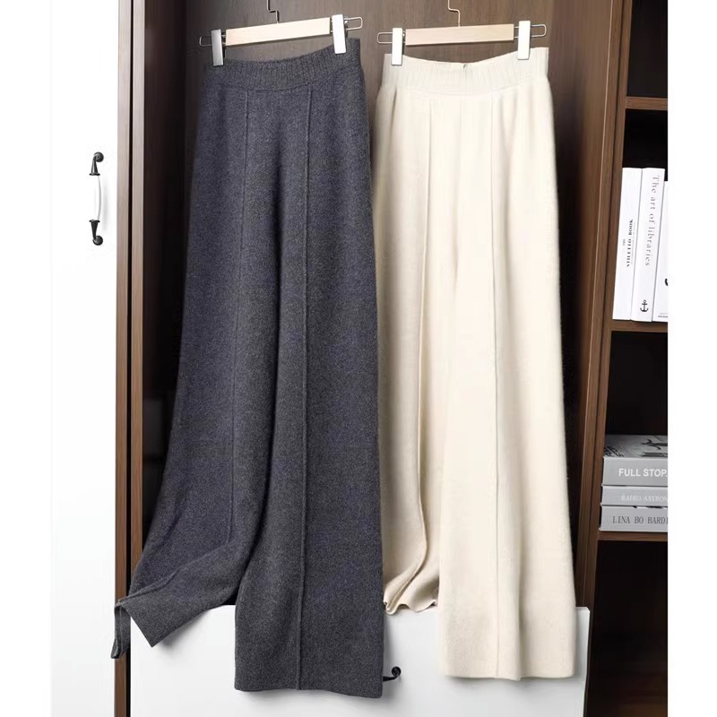 Knitted demi-season trousers