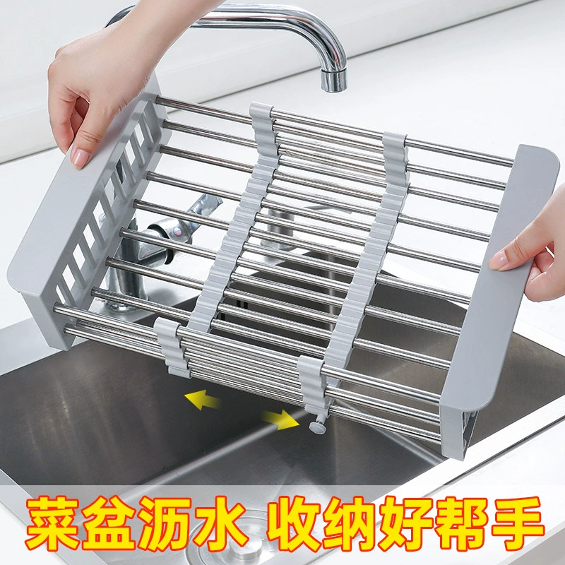 Стеллаж для сушки посуды Бытовая Кухонная Раковина Стеллаж для хранения раковина из нержавеющей стали корзина для сушки посуды умывальник для овощей