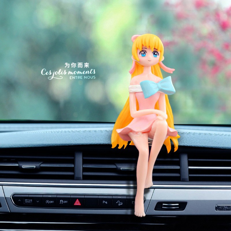Adornos de coche de celebridades de Internet Adornos de decoración interior creativa de niña hermosa Adornos de decoración del hogar del corazón de niña linda