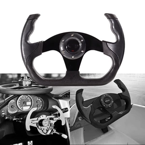 Yeni modifikasiya edilmiş idman yarışı sükanı, universal PU 13 düym D formalı drift sükanı