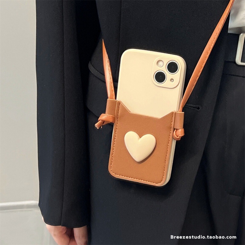 Suitable for iPhone 17 Pro Max Phone Case, Apple 13/12 Leather Card Holder, Xs/Xr Card Slot, 15 Soft, 11 Heart Design Suitable for iPhone 17 Pro Max Phone Case, Apple 13/12 Leather Card Holder, Xs/Xr Card Slot, 15 Soft, 11 Heart Design