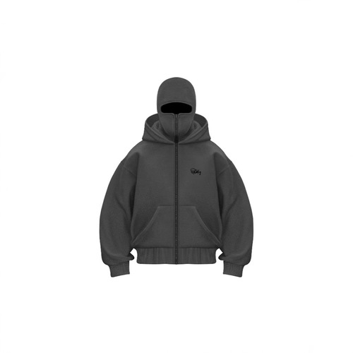 2025 Spring and Autumn Men and Women's Hooded Sweatshirts with Personalized Street Style Double Hat Unique Design Sensory Hooded Sweatshirt Outerwear