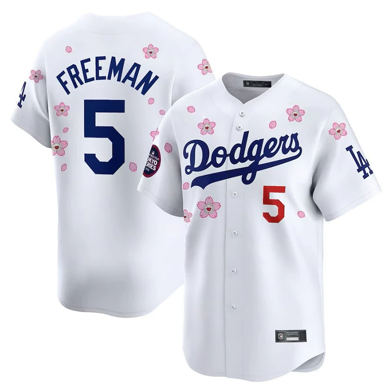 Бейсбольная форма 2025 Tokyo Race Dodgers Sakura, №5 FREEMAN, модель 17/50, специальная джерси