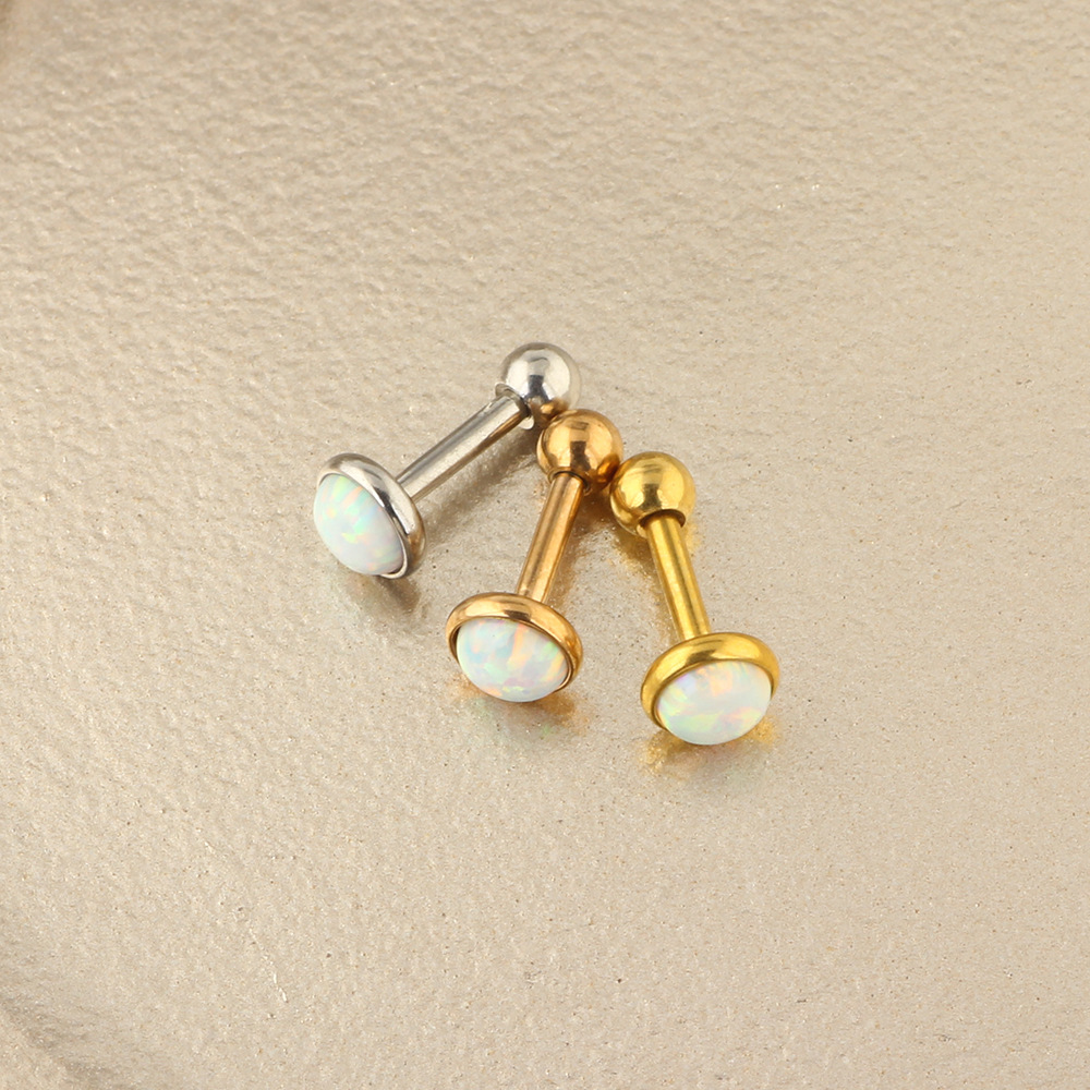 Opal Star Ear Climbing Earring 316L Surgical Steel Cubic Zirconia Cartilage Stud for Women detail image 10