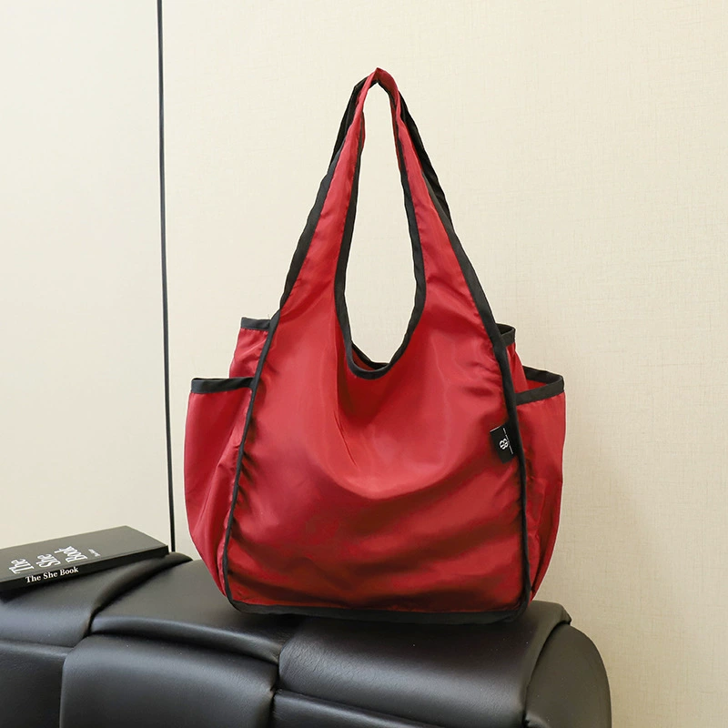 Capacious shoulder bag, foldable one-shoulder bag, shopping bag, (Physicals)