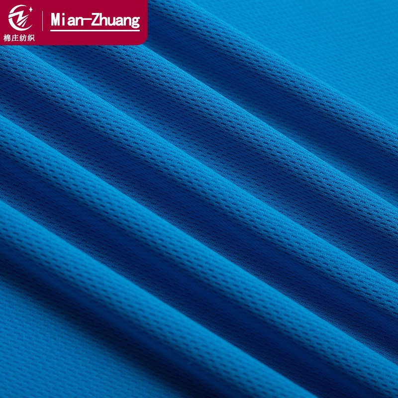 En stock poliéster de tres niveles de malla de ojo de pájaro deportes que absorben la humedad transpirable de manga corta bola uniforme deportivo forro de uniforme escolar image 4