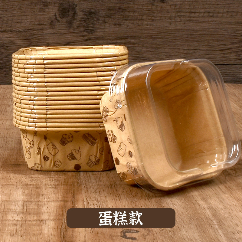 Grueso resistente a altas temperaturas cuadrado al vapor pastel muffin taza de la hornada titular papel película oro y plata rollo con tapa