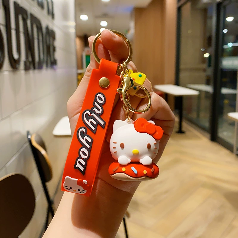 Кулон на брелке (Sanrio) Набор милых силиконовых подвесок — мягкие резиновые талисманчики, подарок на день рождения, различные персонажи