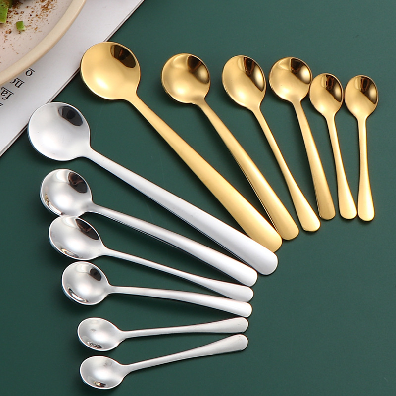 Cuchara de condimento de acero inoxidable 304 Mini cuchara de café Cuchara de condimento dorado Sal aromatizada Cuchara de leche en polvo para el hogar Nido de pájaro