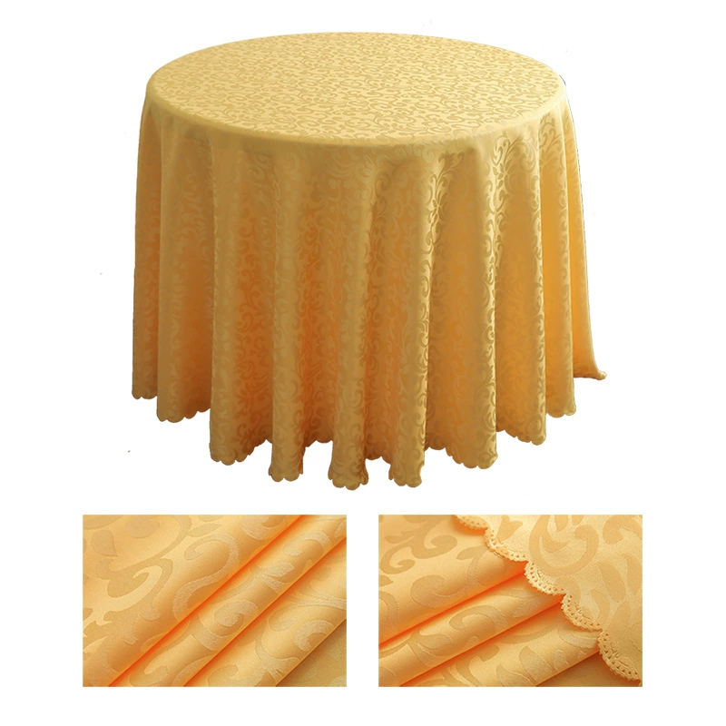Foreign trade European -style wear -resistant high -temperature table cloth hotel anti -slip wedding banquet house cloth tither round tablecloth
