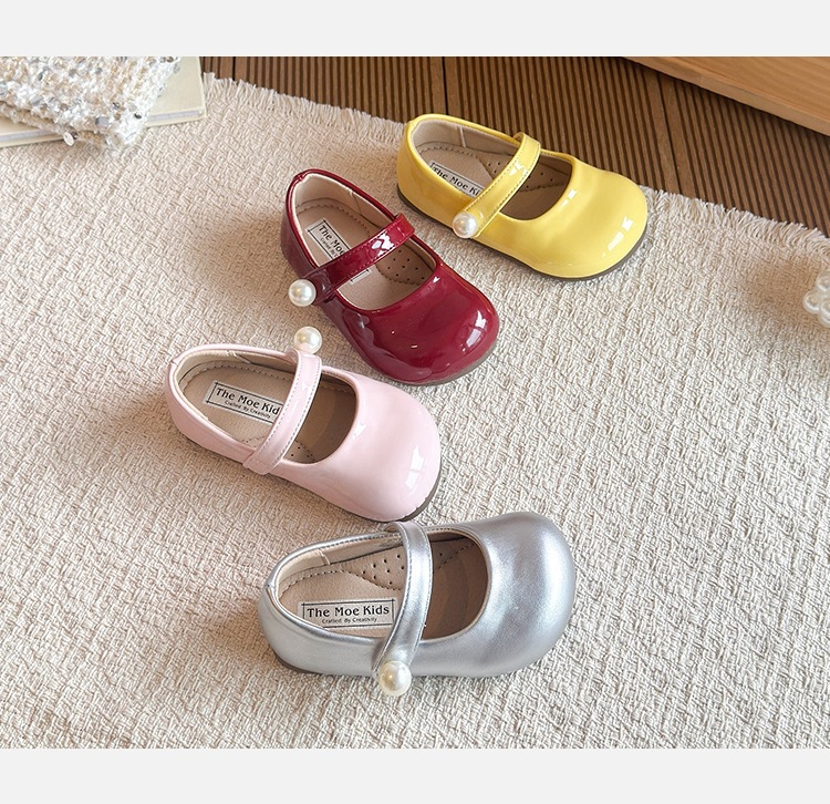 Klassische Mary Jane Ballerinas Mit Perlen Für Mädchen Elegant_voghion.com