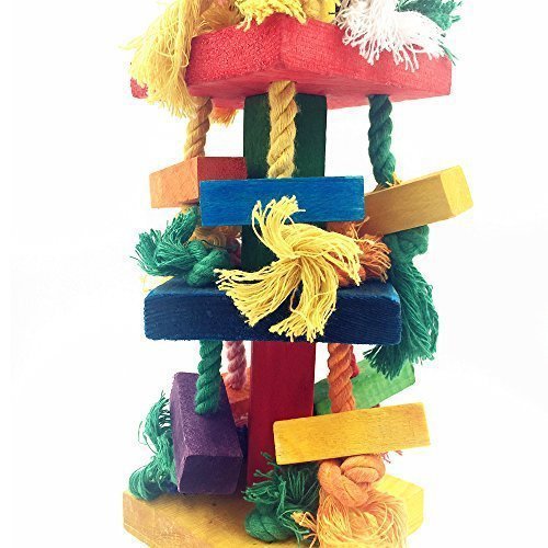 Parrot toys, bird cages, bird supplies, large colorful bird toys, cotton rope and wooden blocks to chew on, parrot chewing toys