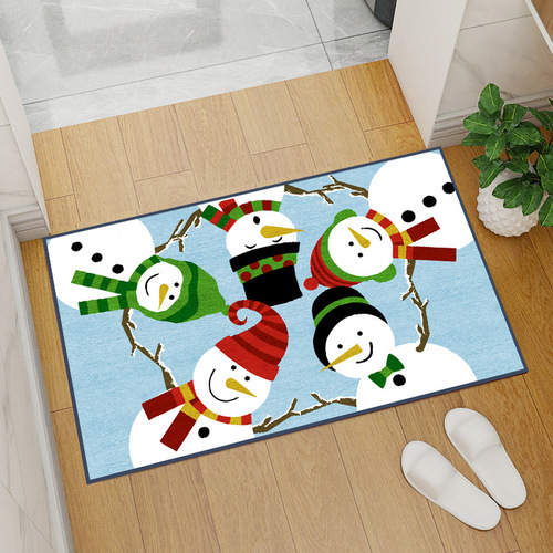 Christmas welcome mat cartoon bedroom door entrance mat bathroom floor mat hallway foot mat absorbent