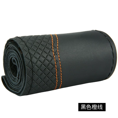 All Seasons # 1134, Steering wheel cover - black-orange-line-38cm