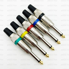 金属6.5大二芯单声道 6.35插头 6.5麦克风话筒功放音频调音台插头