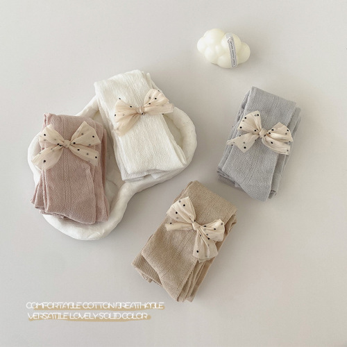 Summer baby anti-mosquito socks children's pantyhose mesh girls' pantyhose hollow bow baby bottoming socks wholesale