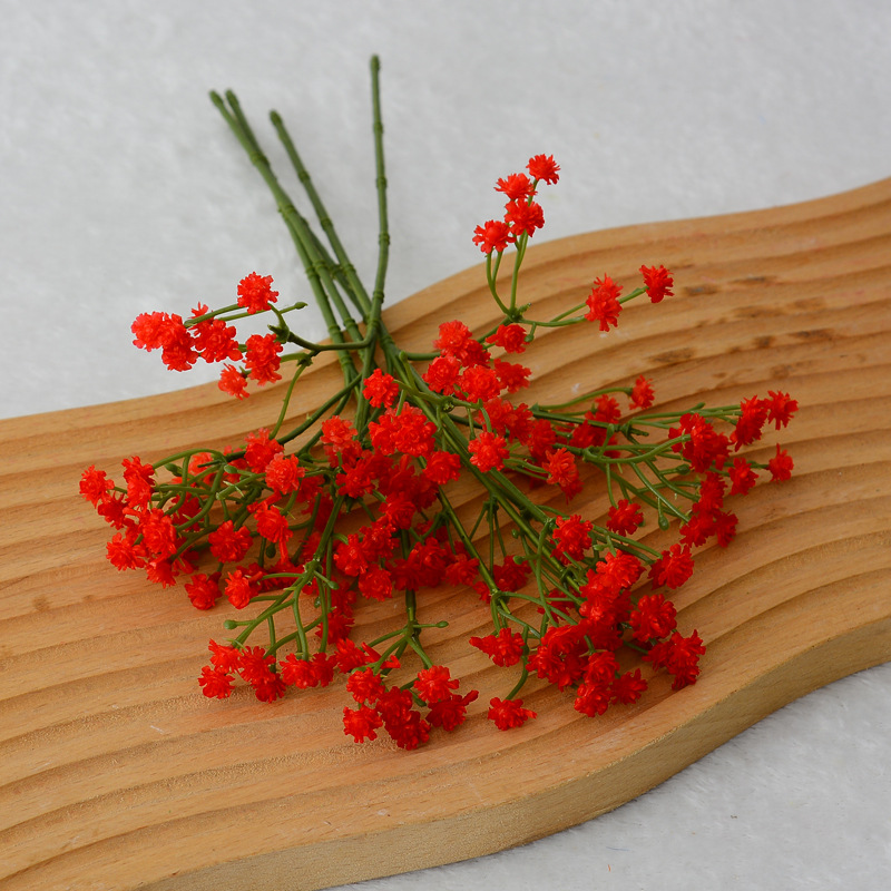 Cielo estrellado artificial 3 tenedor siente pegamento suave cielo estrellado decoración de la boda celebración de flores de plástico flor artificial ramo artificial