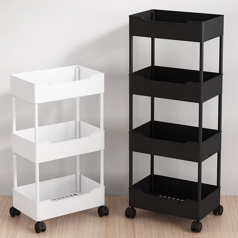 Estante de almacenamiento de carro pequeño sala de estar cocina doméstica piso de piso dormitorio multicapa snack móvil almacenamiento de almacenamiento de baño