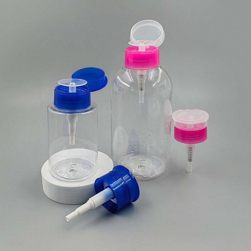 Plastic PP flip makeup remover water pump push-type transparent nail polish remover pump cosmetic nail polish remover oil pump Plastic PP flip makeup remover water pump push-type transparent nail polish remover pump cosmetic nail polish remover oil pump