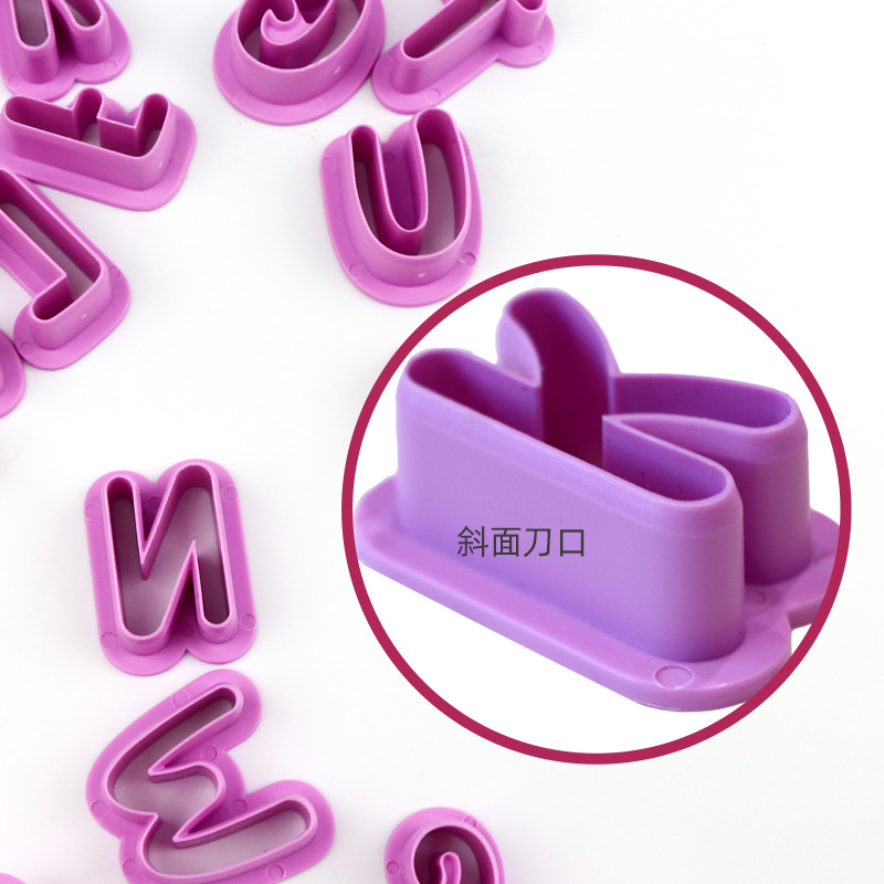 Nuevo 35 UNIDS Digital carta molde de corte de plástico molde de impresión fondant cake decoración molde de impresión molde de la galleta