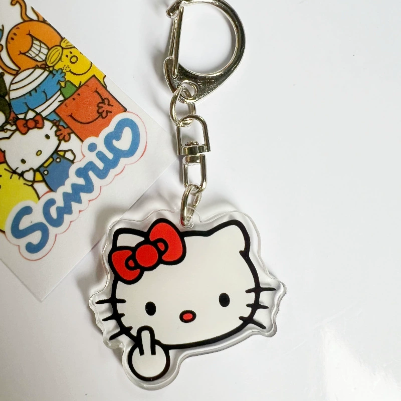 Acrylic Keychain Pendant, Cute Character Design, Lightweight 25 g, Backpack Accessory