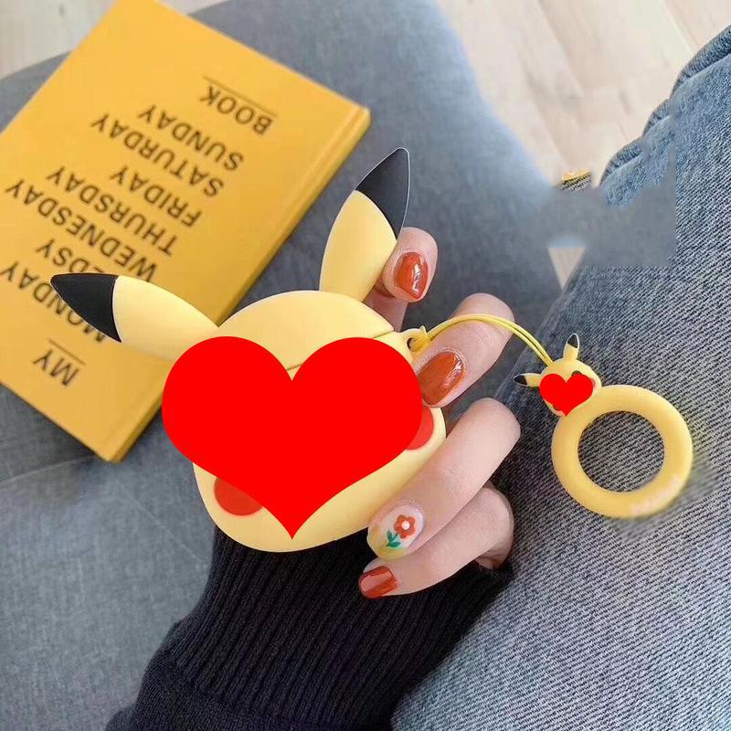 Airpods caso protector oso Apple Bluetooth auricular inalámbrico de dibujos animados lindo caja de silicona Shell aplicable