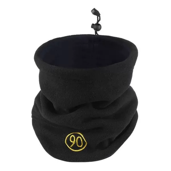 Autumn and winter fleece-lined neck warmer with adjustable drawstring, suitable for outdoor cycling, providing warmth and protection for the neck. Wholesale available