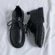 Cross-border Small Explosions Casual Leather Shoes Autumn Breathable Thick-soled British Style All-match Non-slip Soft-soled Work Board Trendy Shoes