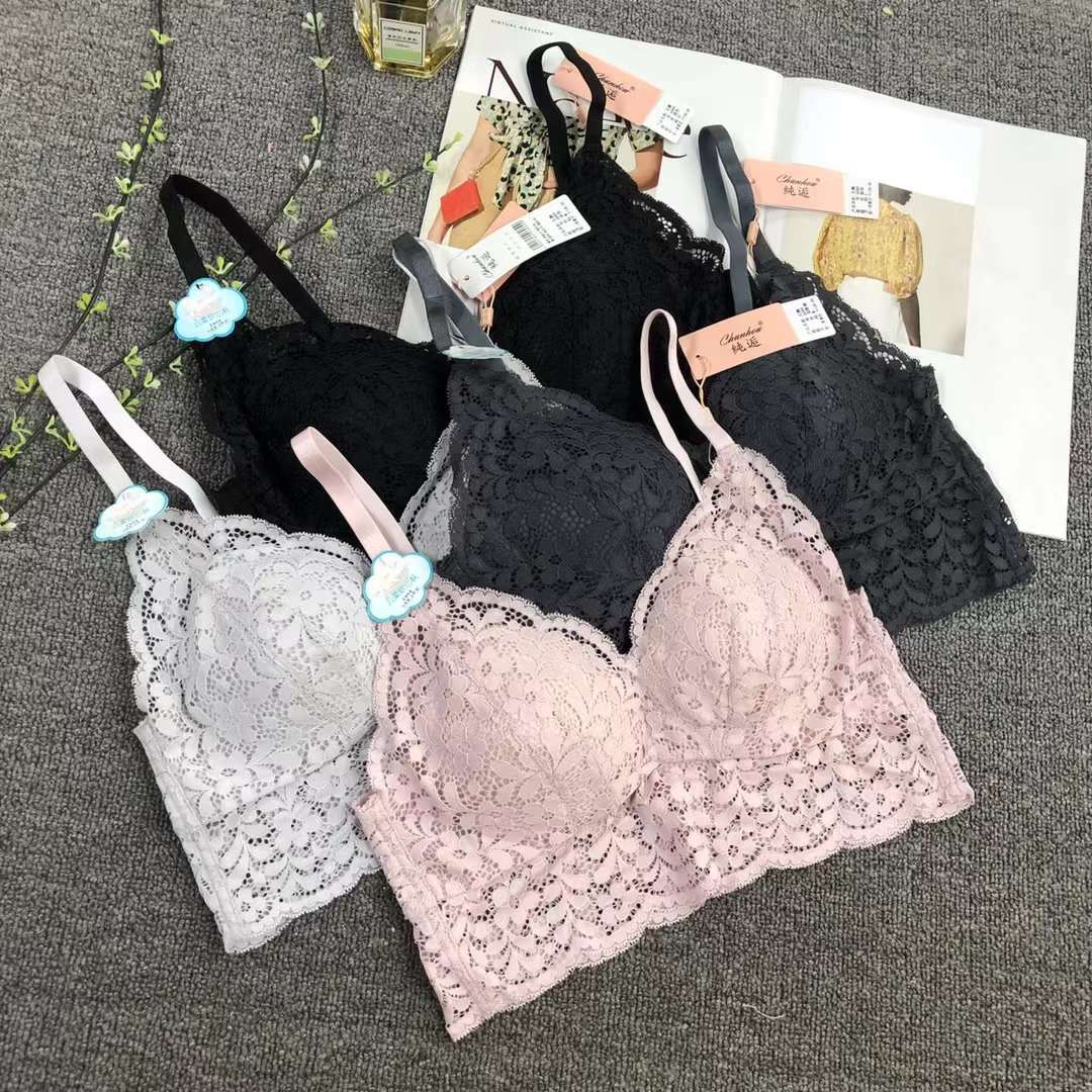 Nuevo cordón elástico de alta calidad belleza espalda chaleco las mujeres inalámbrico sexy sujetador ropa interior deportiva al por mayor